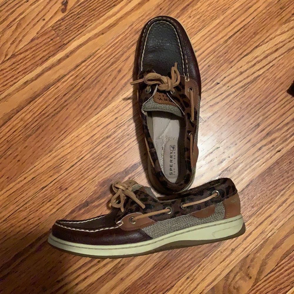Leopard Sperry Top-sider boat shoes size 6